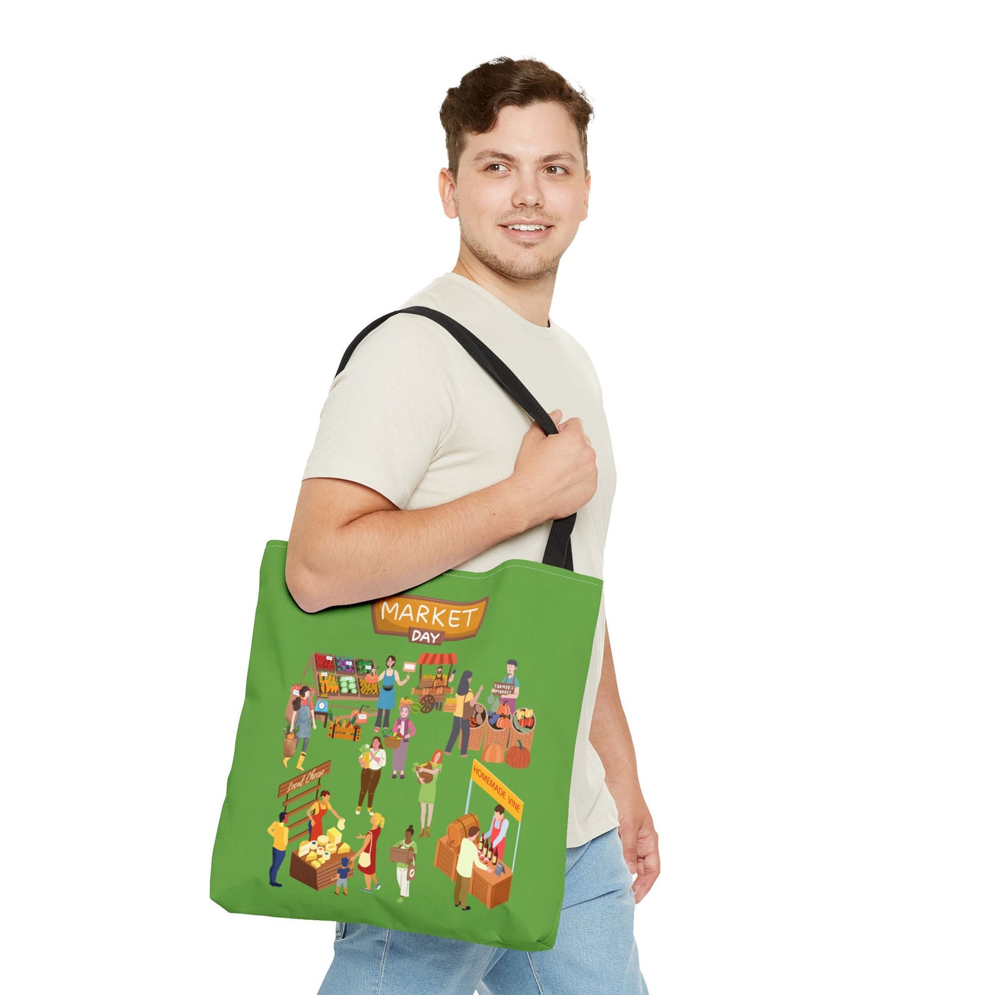 Market Day Tote Bag -Shopping Bag, Grocery Bag, Tote Bag for Mom