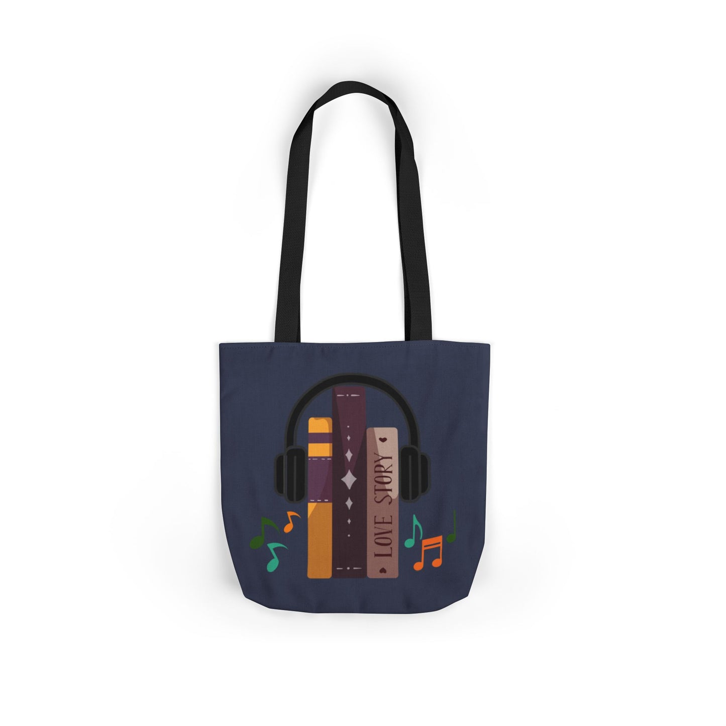 Tunes From Pages Canvas Tote Bag-School Tote Bag, Shopping Tote Bag, Gym Tote