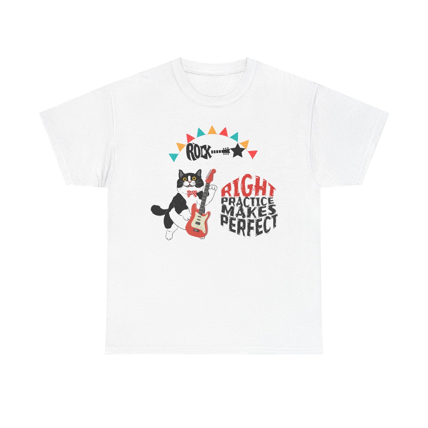 Right Practice Makes Perfect Tee-Cat Lover T-Shirt, Music Lover Gift