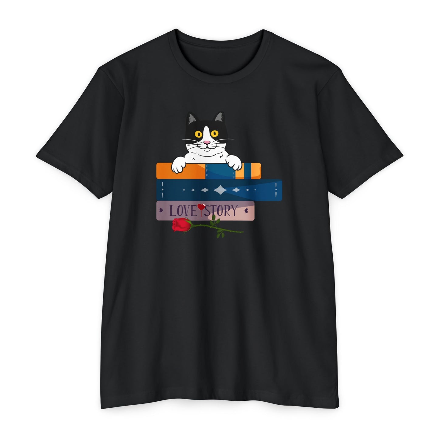 Love Story Tee Cat Lovers Book Lover T-Shirt