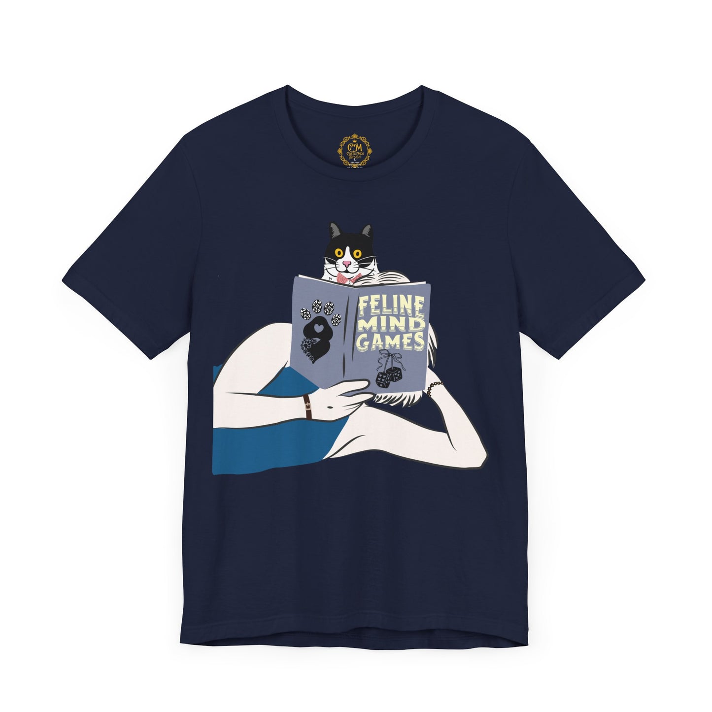 Cute Cat Lover Tee, Feline Mind Games T-Shirt, Pet Owner Gift, Animal Lover Apparel, Perfect for Everyday Wear