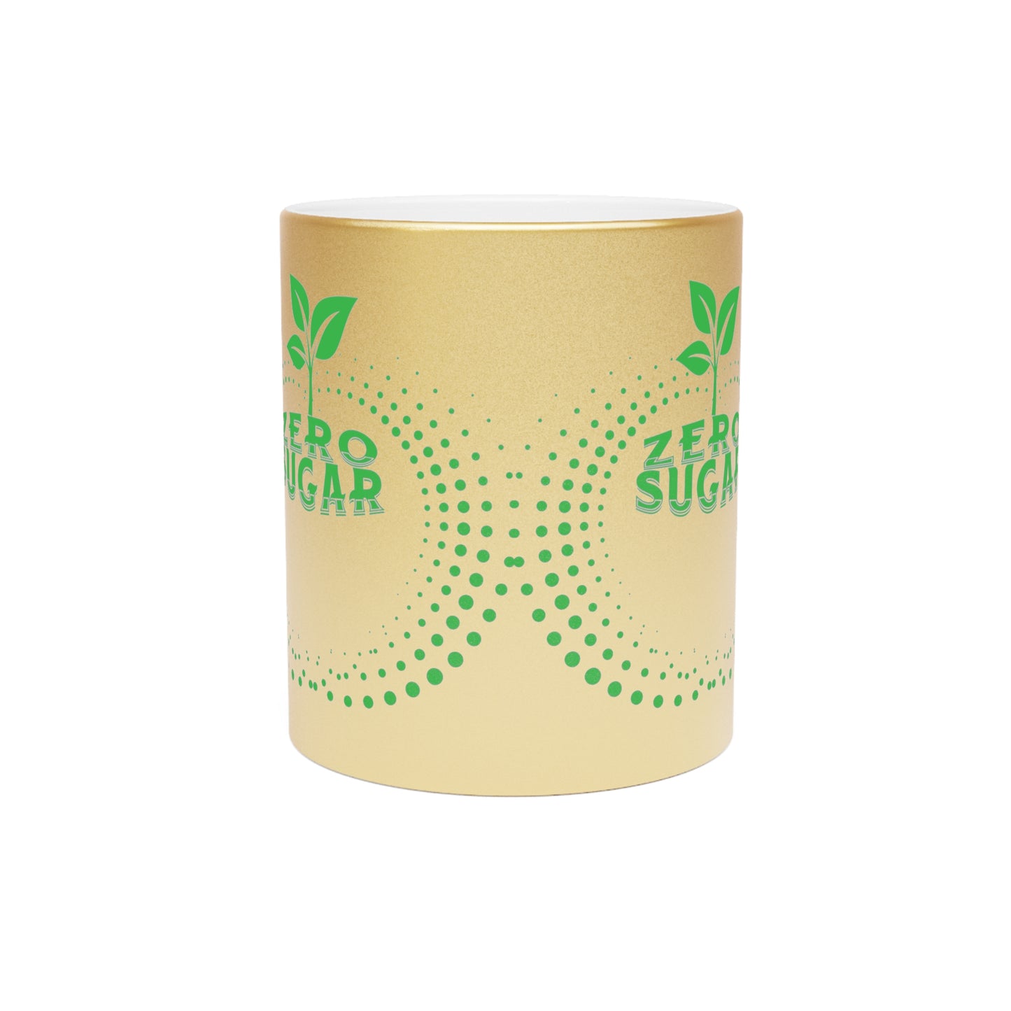 Zero Sugar Mug 11 oz- Metallic Coffee Mug, Vegan Mug, Gift for Vegan, Eco friendly Gift