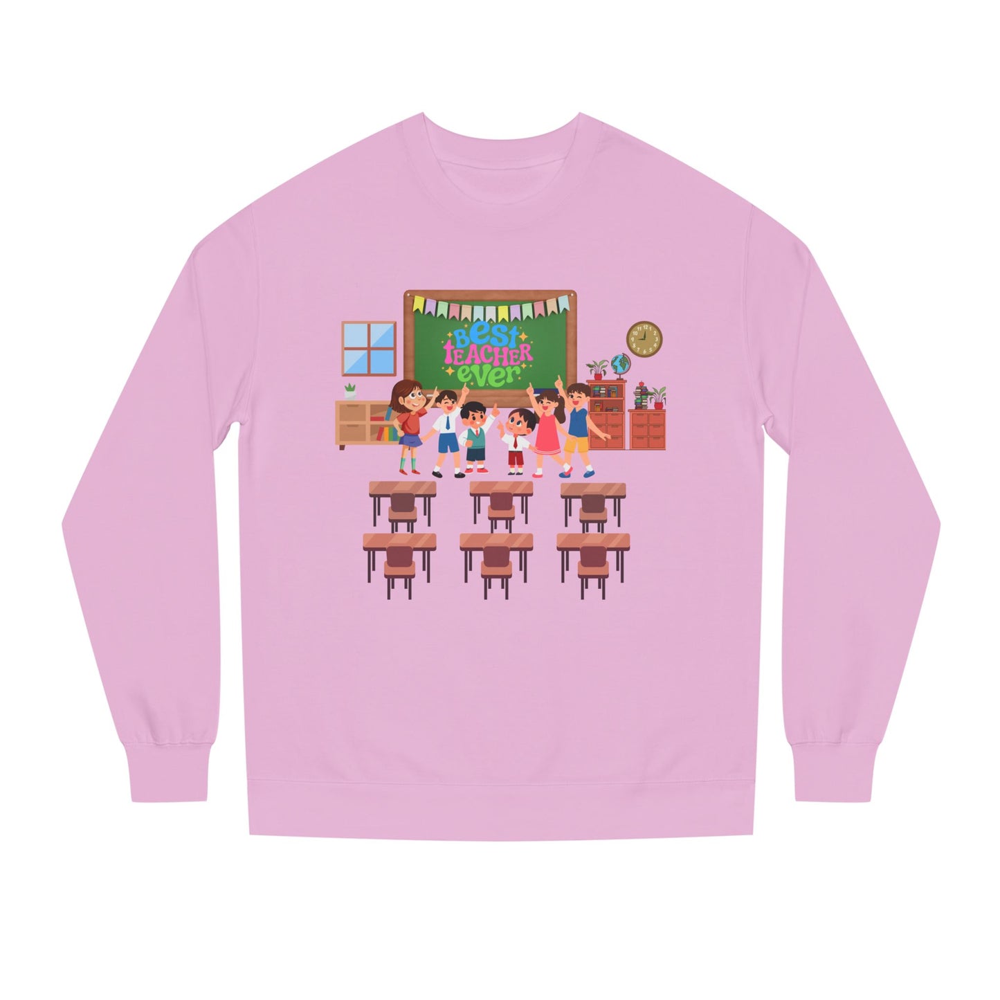 Best Teacher Ever Sweatshirt-Gift for teacher, School Sweatshirt, Crew Neck Sweatshirt,