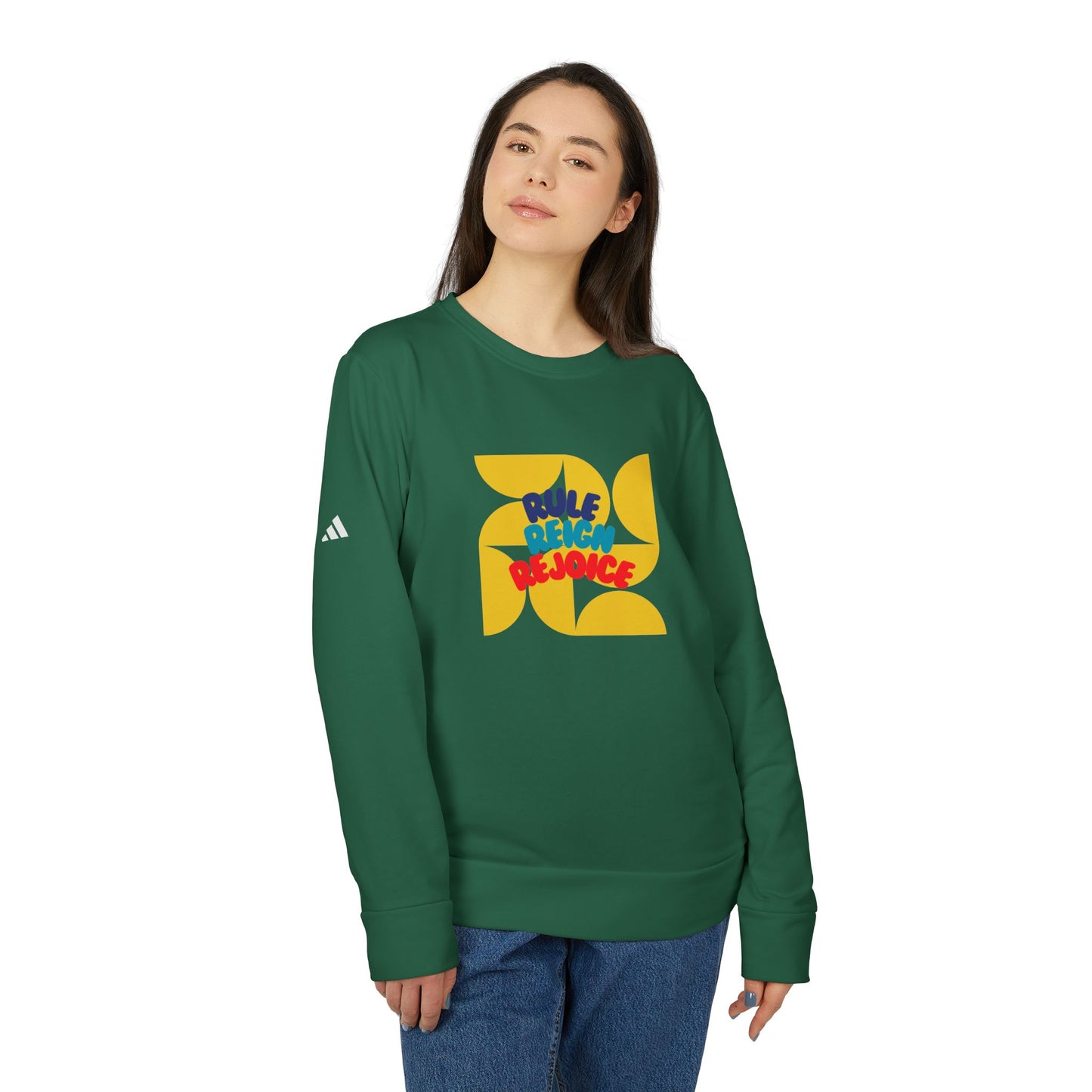 Rule Reign Rejoice - Unisex Fleece Crewneck Sweatshirt