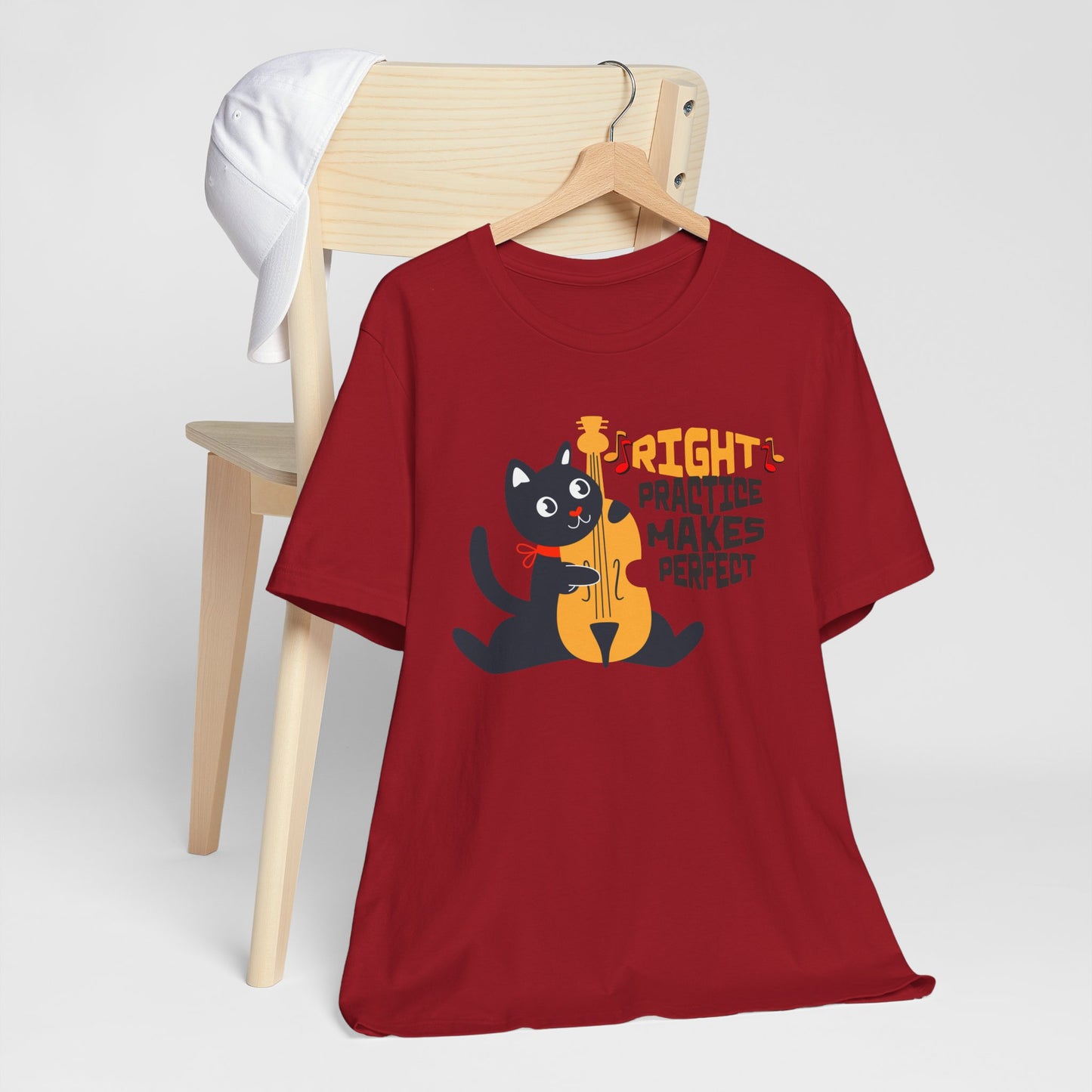 Right Practice Makes Perfect Unisex Tee Cat Lover Music Lover Shirt