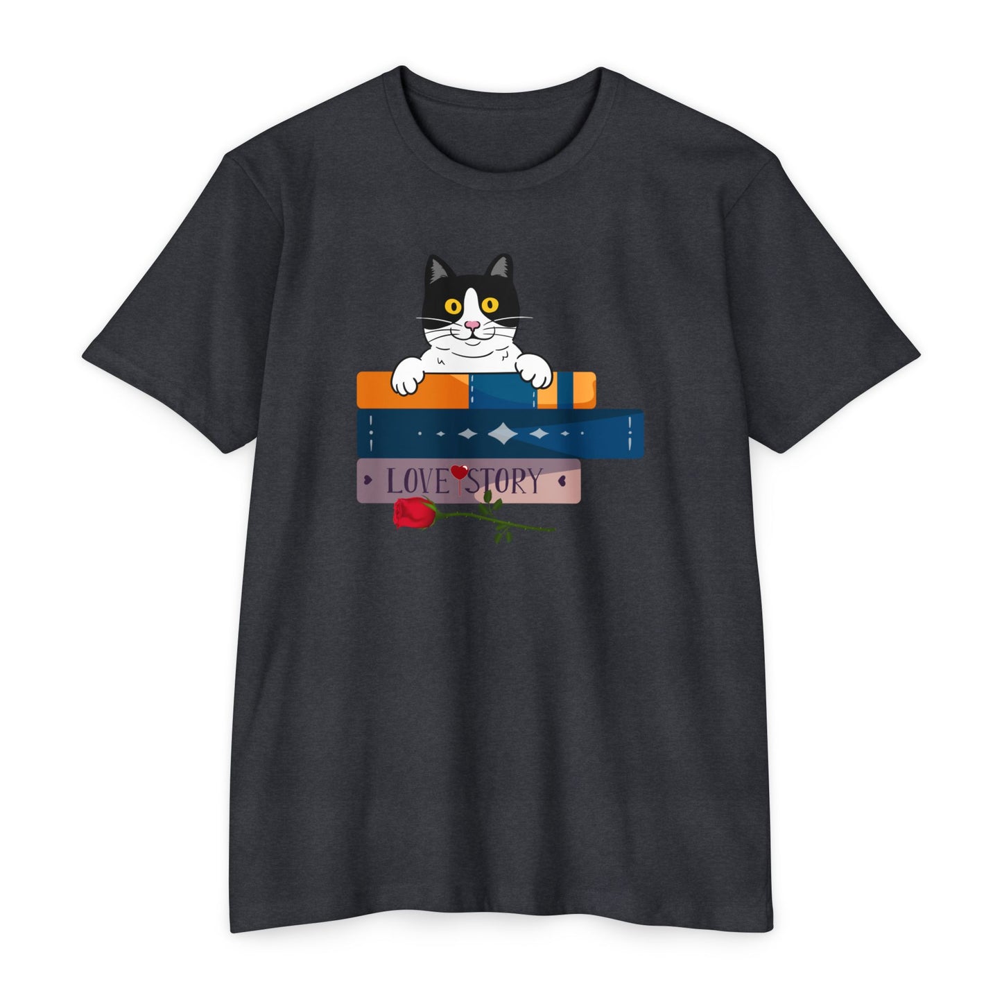 Love Story Tee Cat Lovers Book Lover T-Shirt
