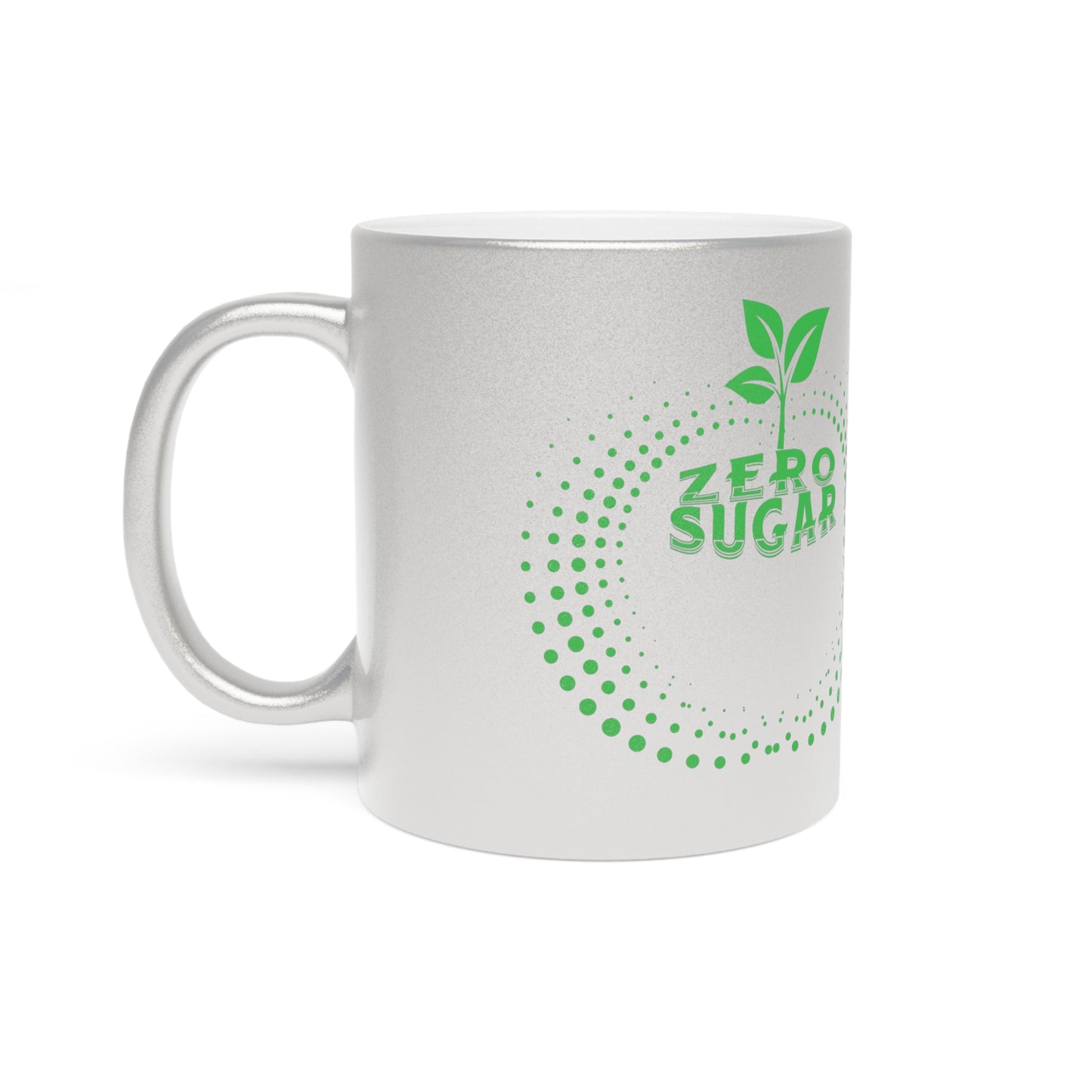 Zero Sugar Mug 11 oz- Metallic Coffee Mug, Vegan Mug, Gift for Vegan, Eco friendly Gift