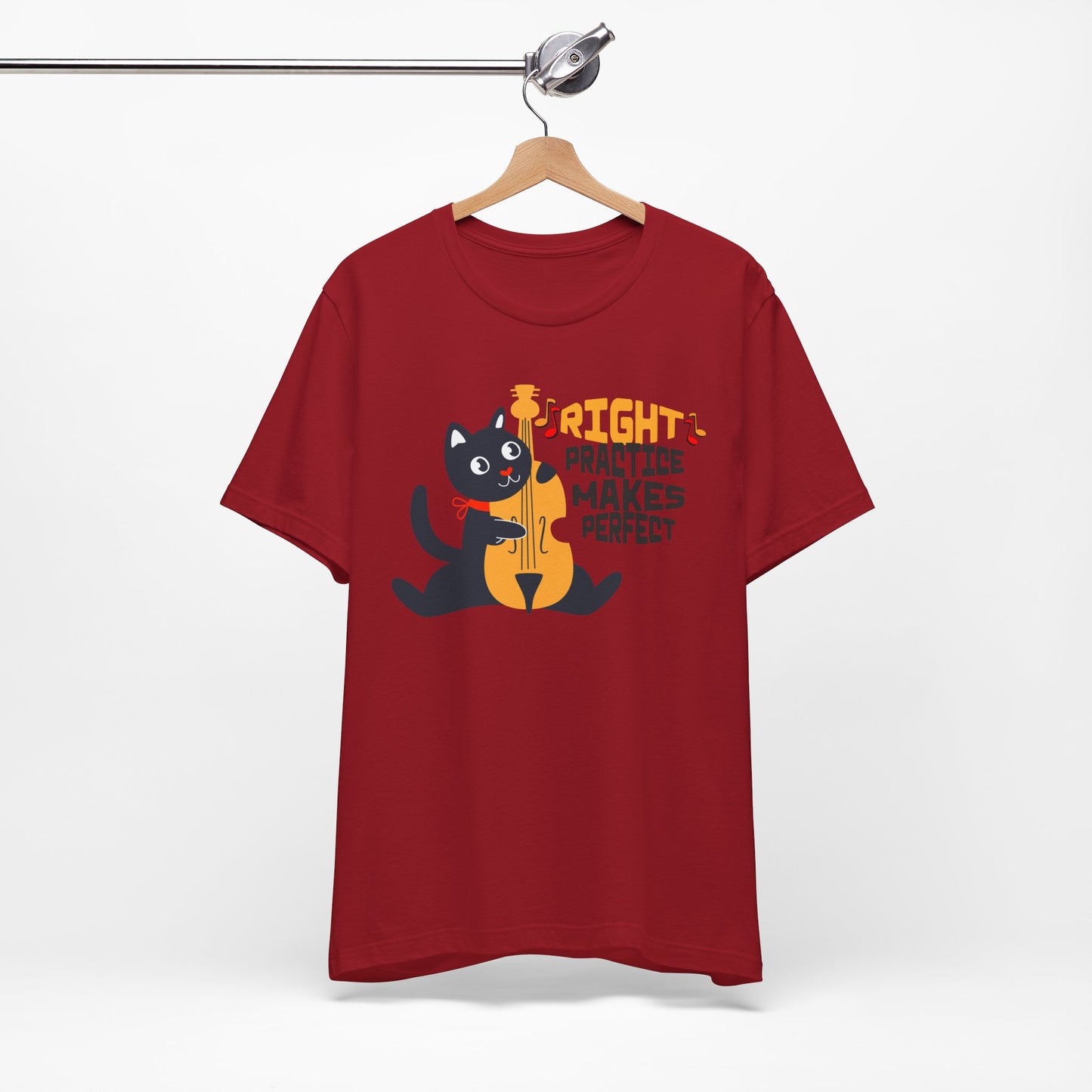 Right Practice Makes Perfect Unisex Tee Cat Lover Music Lover Shirt
