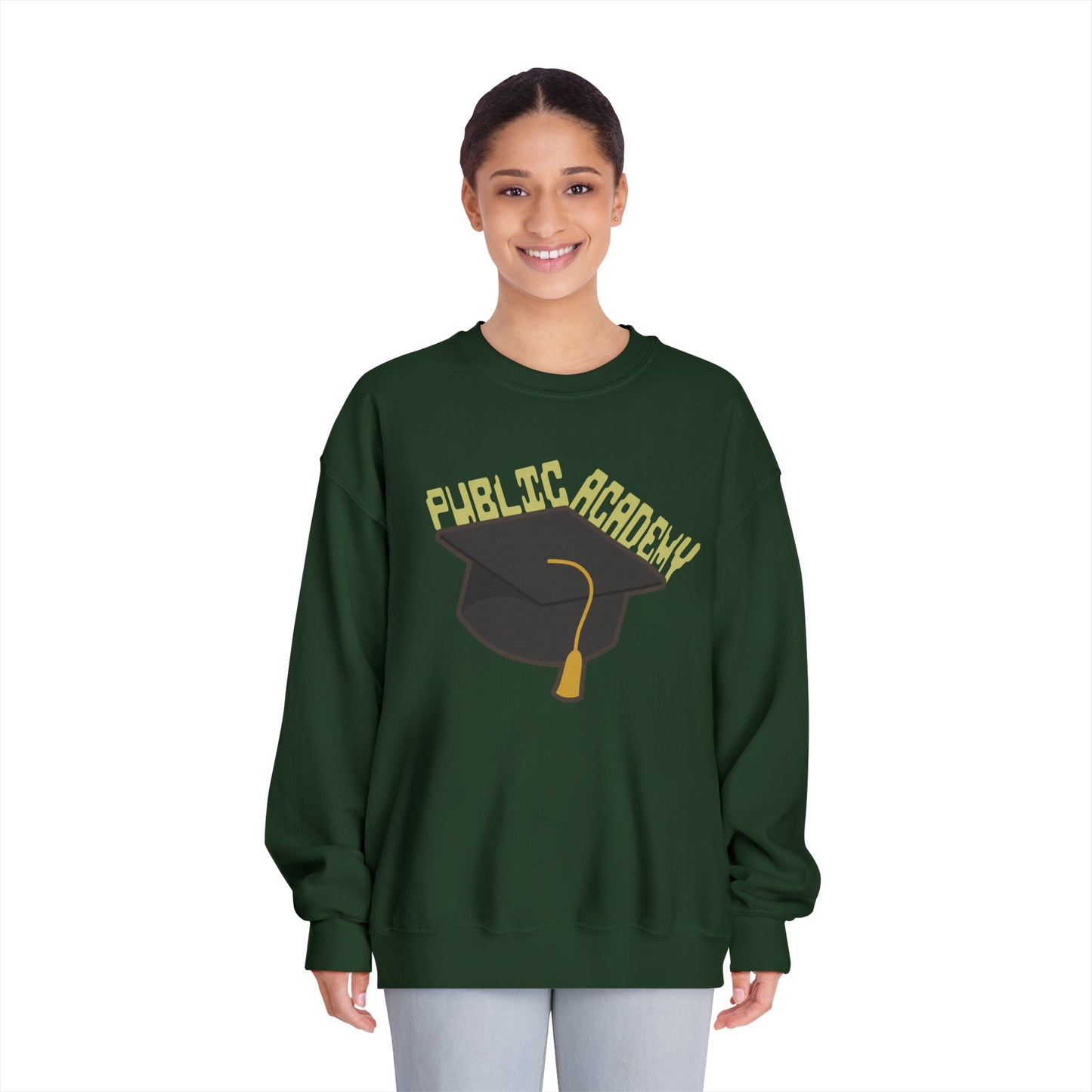 Public Academy Sweatshirt - Unisex School Sweatshirt, Crewneck Sweatshirt
