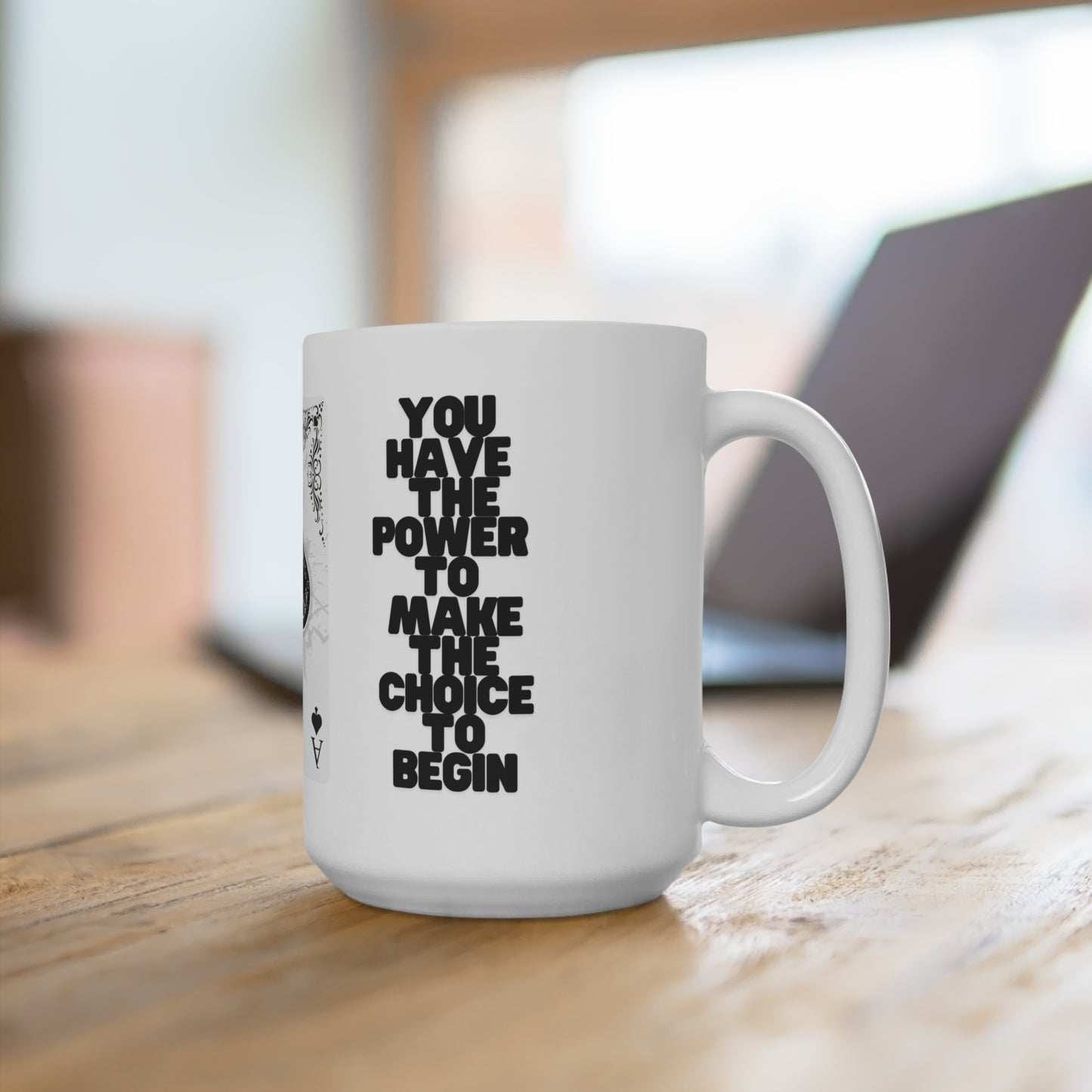 Ace of Spades Coffee Mug - 15oz Ceramic Cup