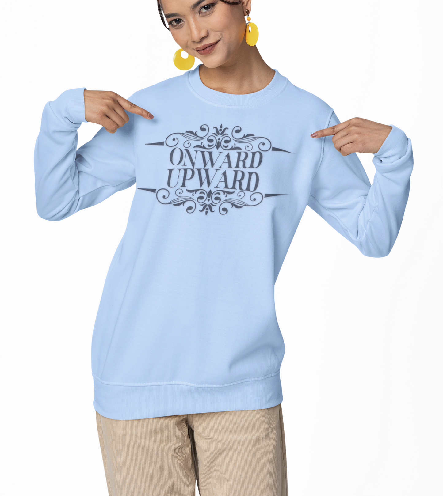 Onward Upward Sweatshirt - Crewneck Sweatshirt, School Sweater