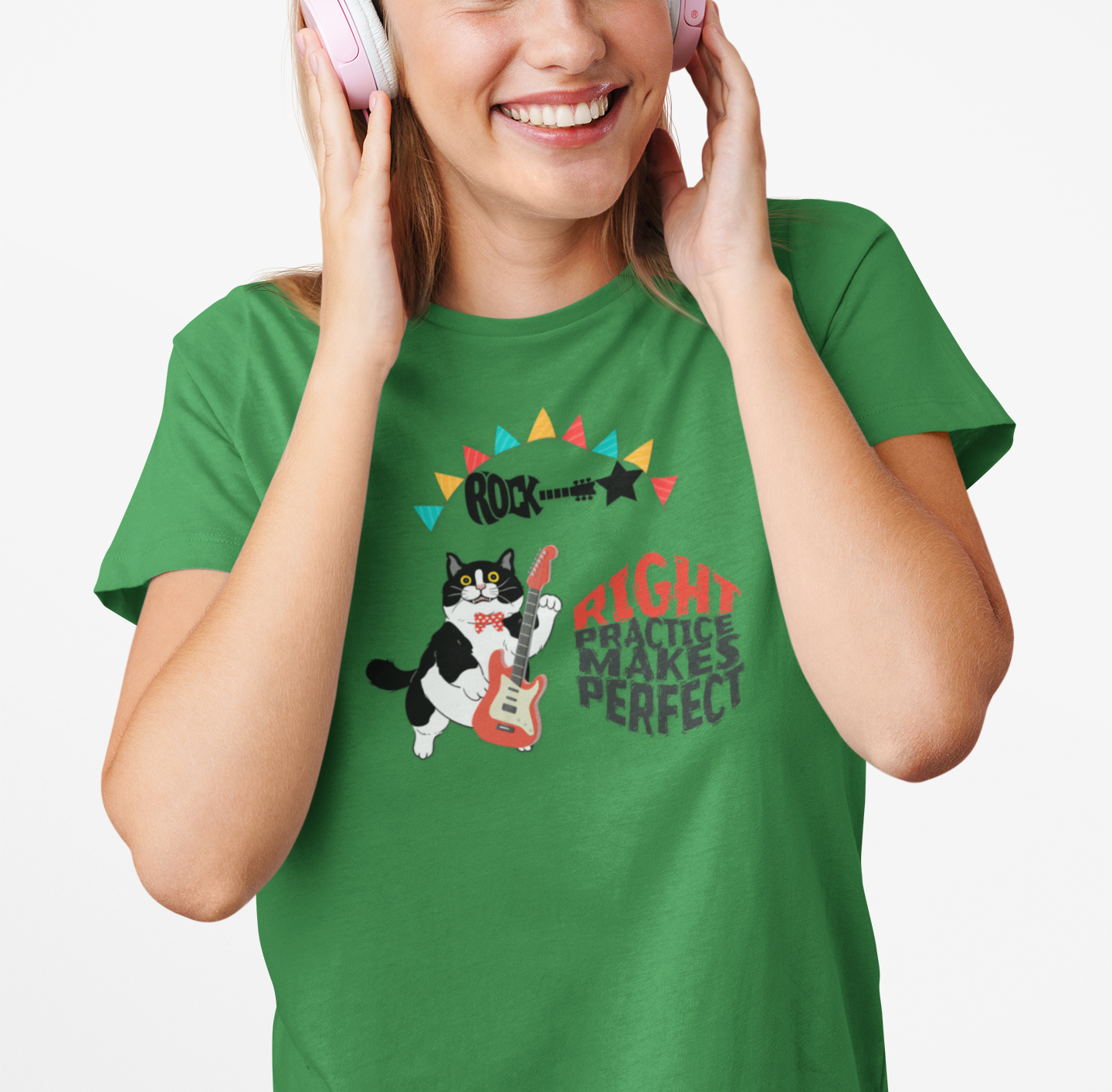 Right Practice Makes Perfect Tee-Cat Lover T-Shirt, Music Lover Gift