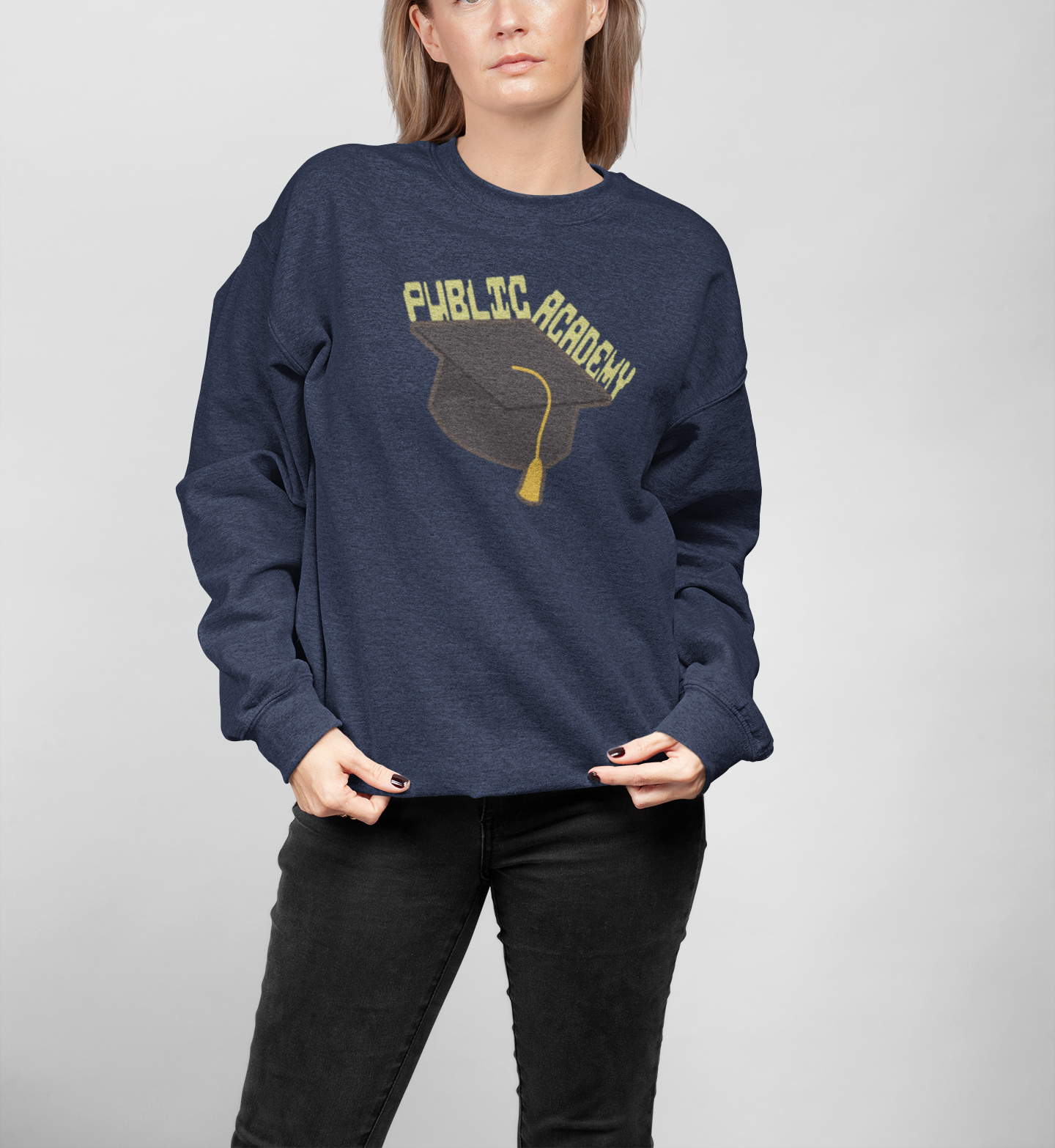 Public Academy Sweatshirt - Unisex Crewneck Sweatshirt, School Sweater