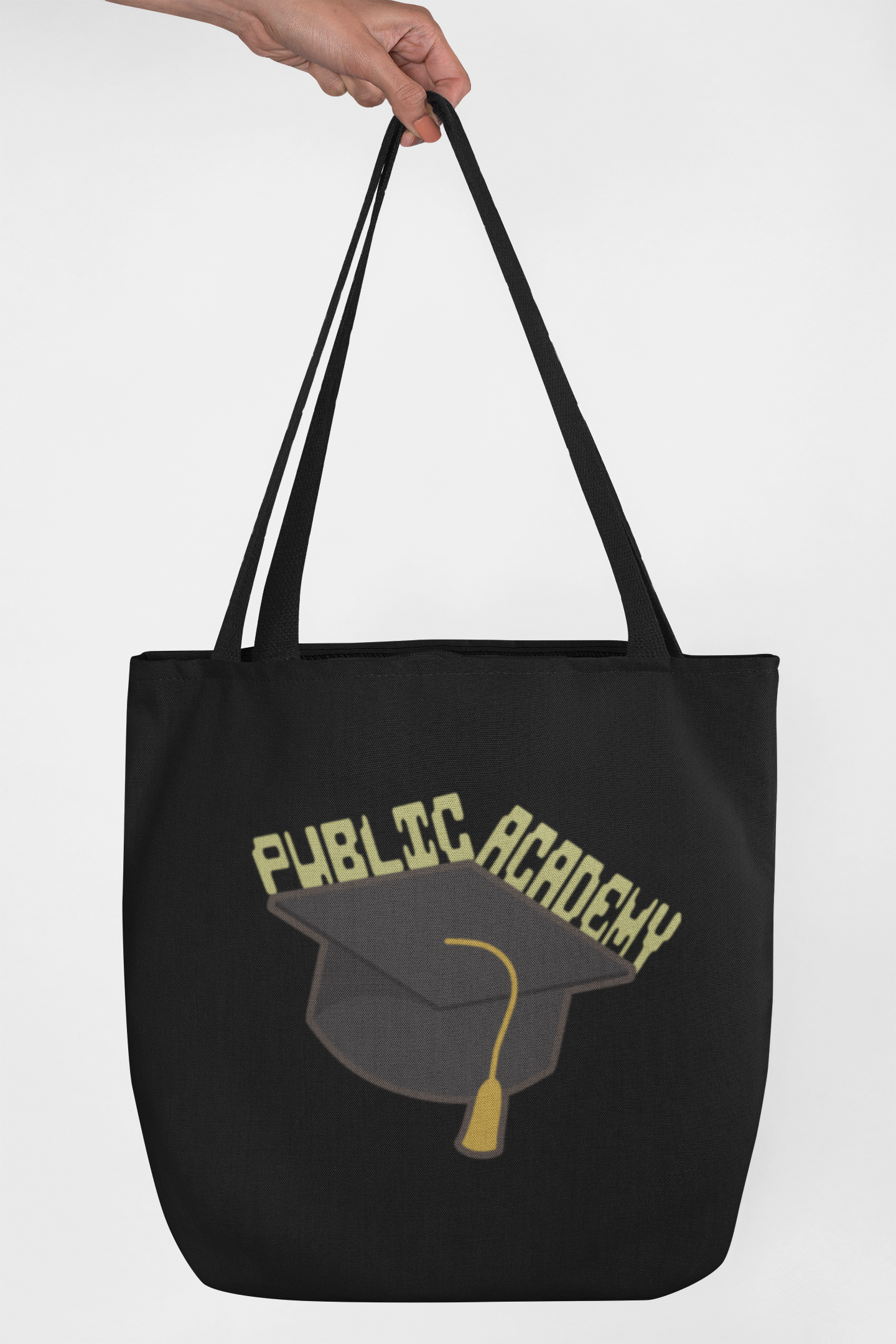 Public Academy Tote Bag-Canvas Tote Bag, School Tote Bag, Shopping Tote Bag, Gym Tote
