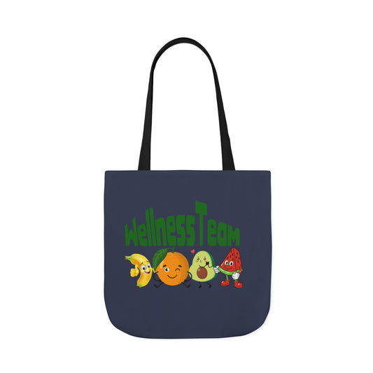 Wellness Team Canvas Tote Bag, Grocery Bag, Cute Eco-Friendly Bag, Fun Fruit Design, Casual Everyday Use