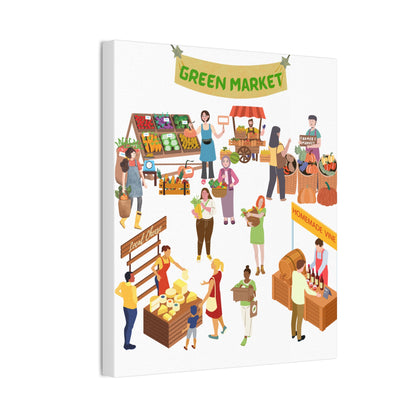 Green Market-Wall Art, Home Decor, Farmer's Market Art, Kitchen Wall Art