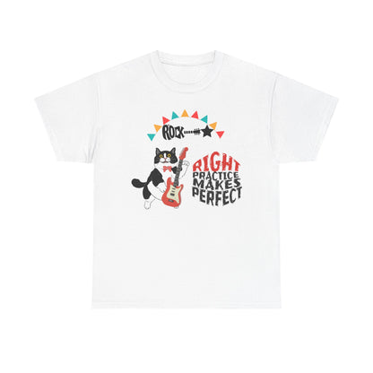 Right Practice Makes Perfect Tee-Cat Lover T-Shirt, Music Lover Gift
