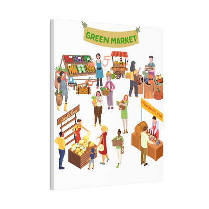 Green Market-Wall Art, Home Decor, Farmer's Market Art, Kitchen Wall Art