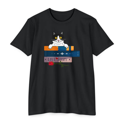 Love Story Tee Cat Lovers Book Lover T-Shirt