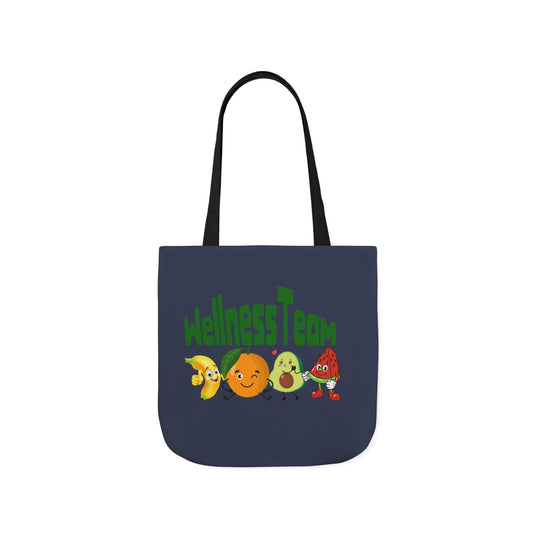 Wellness Team Canvas Tote Bag, Grocery Bag, Cute Eco-Friendly Bag, Fun Fruit Design, Casual Everyday Use