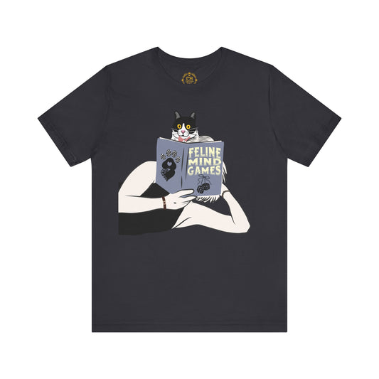 Cute Cat Lover Tee, Feline Mind Games T-Shirt, Pet Owner Gift, Animal Lover Apparel, Perfect for Everyday Wear