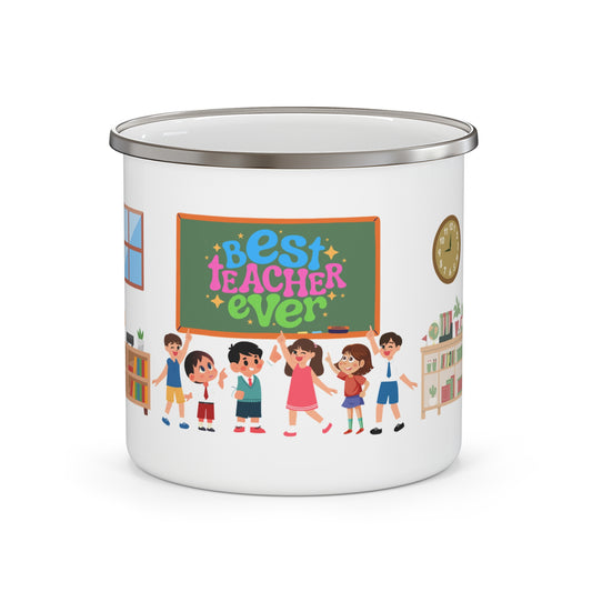 Best Teacher Ever Mug-15oz Mug, Enamel Mug, Teacher Gift, Mug for teacher, Gift for educator