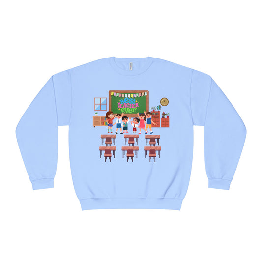 Best Teacher Ever Sweatshirt-Crew Neck Sweatshirt, Gift for teacher, Back to school shirt