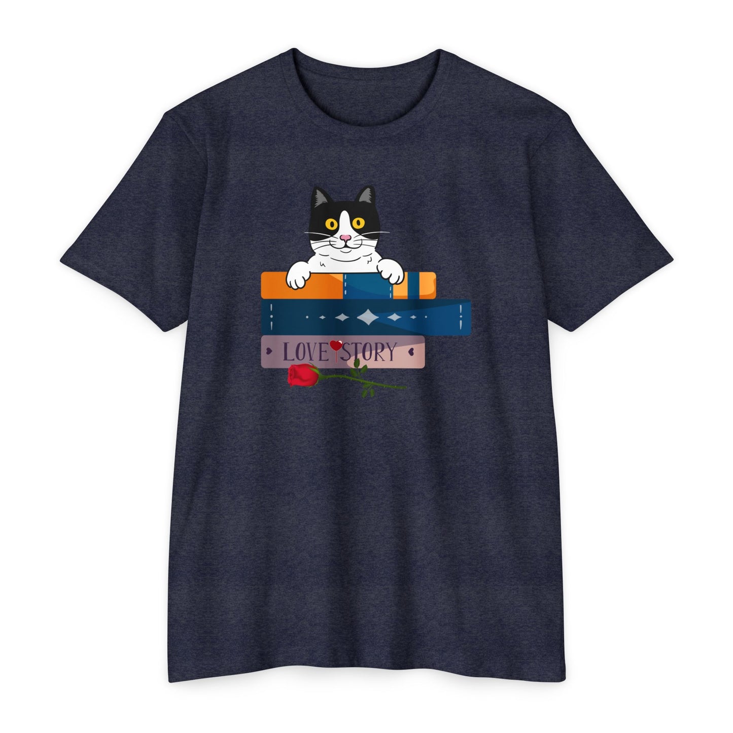 Love Story Tee Cat Lovers Book Lover T-Shirt
