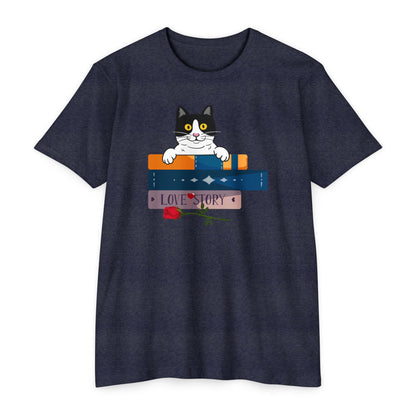Love Story Tee Cat Lovers Book Lover T-Shirt