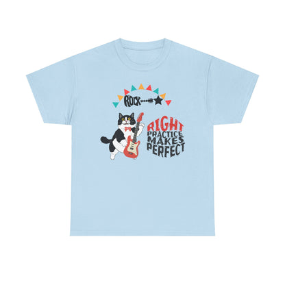 Right Practice Makes Perfect Tee-Cat Lover T-Shirt, Music Lover Gift