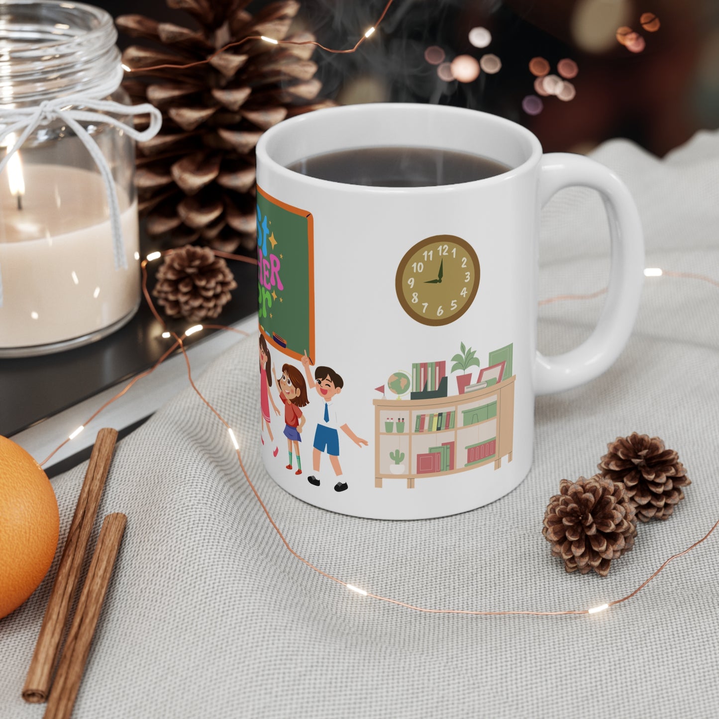 Best Teacher Ever Mug-15oz Mug, Teacher Gift, Mug for teacher, Gift for educator