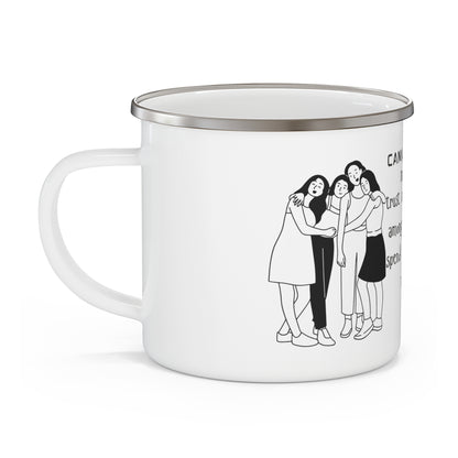 Camaraderie Mug- I5 oz Enamel Mug, Camping Mug, Friendship Gift, Gift for Friends, Friendship Mug