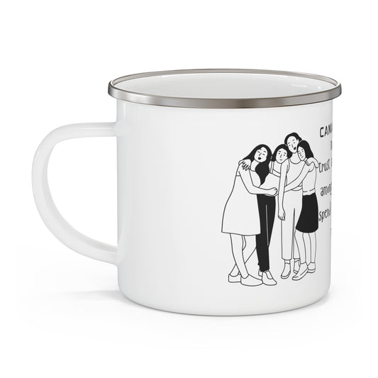 Camaraderie Mug- I5 oz Enamel Mug, Camping Mug, Friendship Gift, Gift for Friends, Friendship Mug