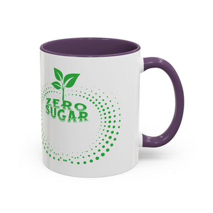 Zero Sugar Accent Coffee Mug-11oz Ceramic Cup, Vegan Mug, Eco Friendly Mug, Gift for Vegan, Mug for Friend