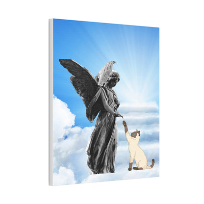 Divine Approval Canvas – Modern Art, Home Decor Art, Cat Lover Gift, Animal Lover Art
