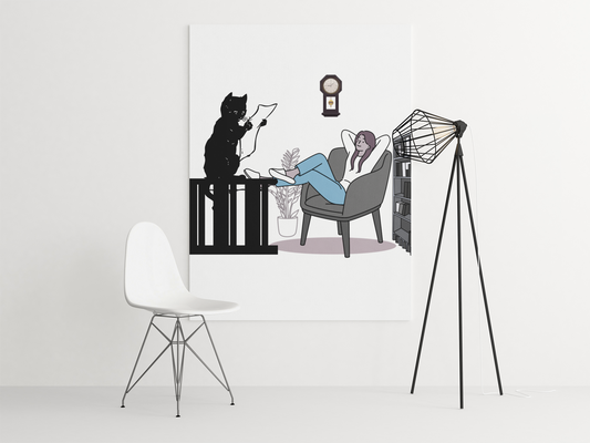 Companion – Wall Art, Home Decor, Cat Lover Gift