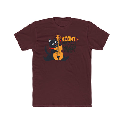Right Practice Makes Perfect Tee- Cat Lover Music Shirt