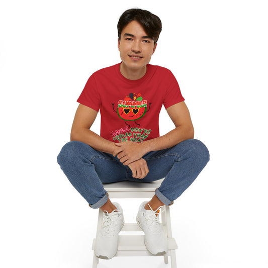 Smile You're Cooler Than The Heat- Summer T-shirt