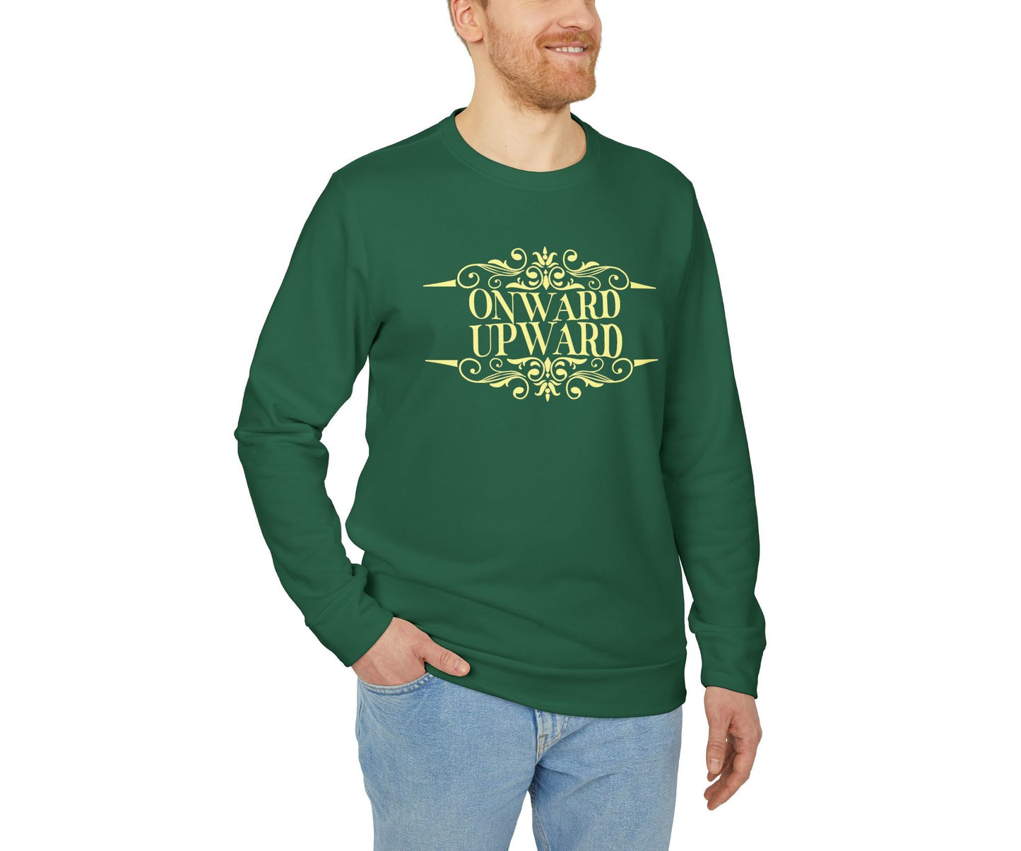 Onward Upward Sweatshirt - Unisex Crewneck Sweatshirt, School Sweater