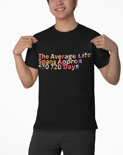 Average Life Span Tee-Summer T-shirt, Festival T-shirt