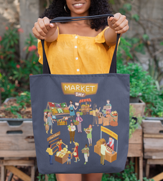 Market Day Tote Bag -Shopping Bag, Grocery Bag, Tote Bag for Mom