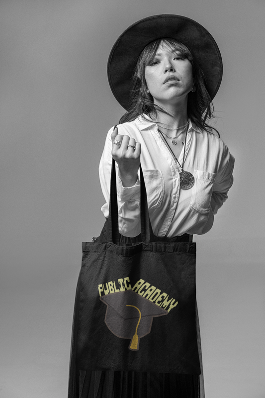 Public Academy Tote Bag-Canvas Tote Bag, School Tote Bag, Shopping Tote Bag, Gym Tote